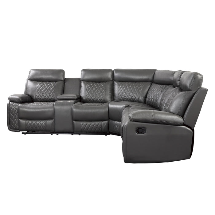 Homelegance Socorro 3-Piece Reclining Sectional with Left Console