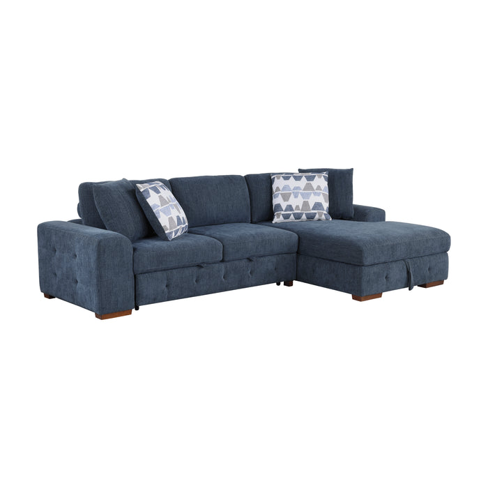 Homelegance Raife 3-Piece Sectional with Right Chaise and Ottoman