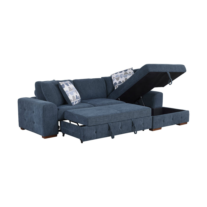 Homelegance Raife 3-Piece Sectional with Right Chaise and Ottoman