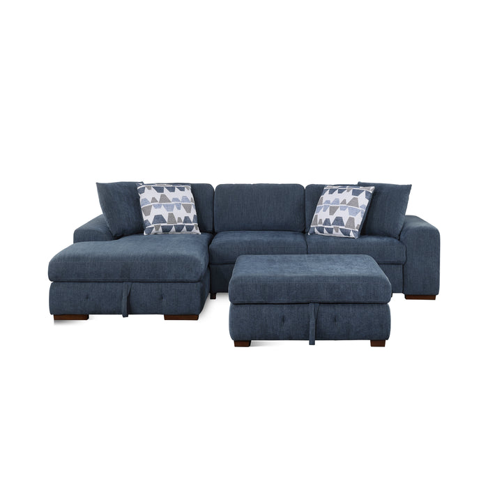 Homelegance Raife 3-Piece Sectional with Left Chaise and Ottoman