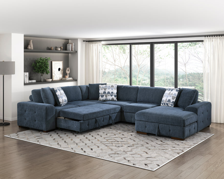 Homelegance Raife 4-Piece Sectional with Right Chaise