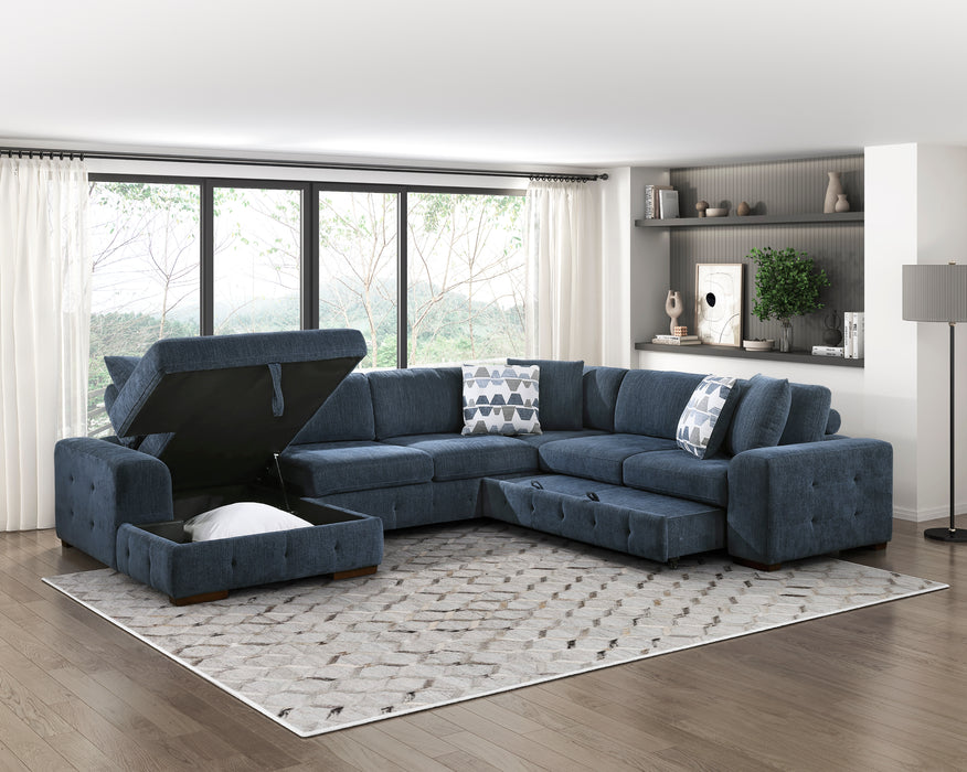 Homelegance Raife 4-Piece Sectional with Left Chaise