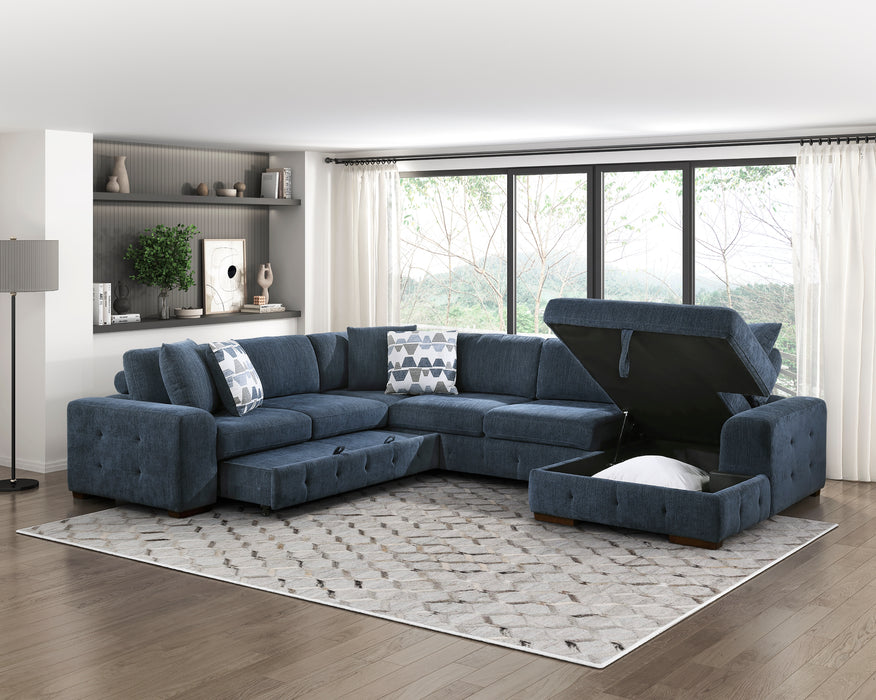 Homelegance Raife 4-Piece Sectional with Right Chaise