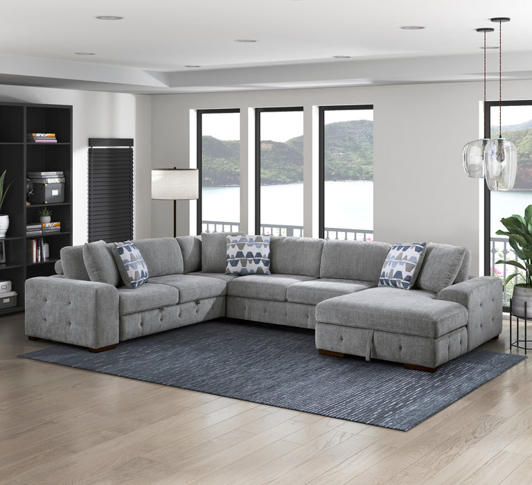 Homelegance Raife 4-Piece Sectional with Right Chaise