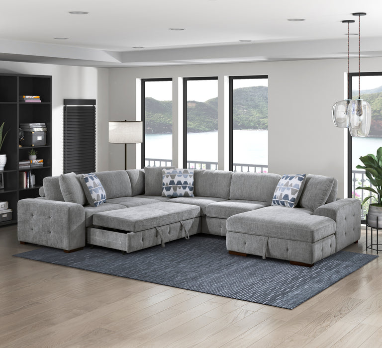 Homelegance Raife 4-Piece Sectional with Right Chaise