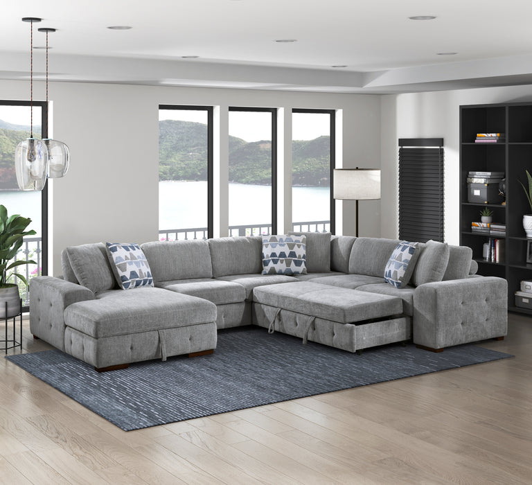 Homelegance Raife 4-Piece Sectional with Left Chaise