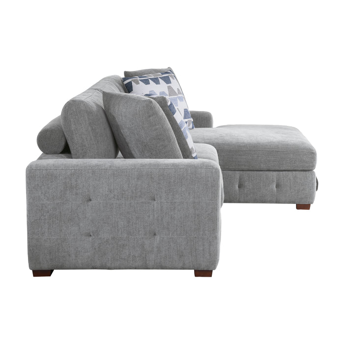 Homelegance Raife 3-Piece Sectional with Right Chaise and Ottoman