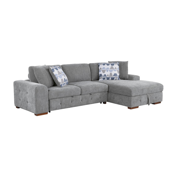 Homelegance Raife 3-Piece Sectional with Right Chaise and Ottoman