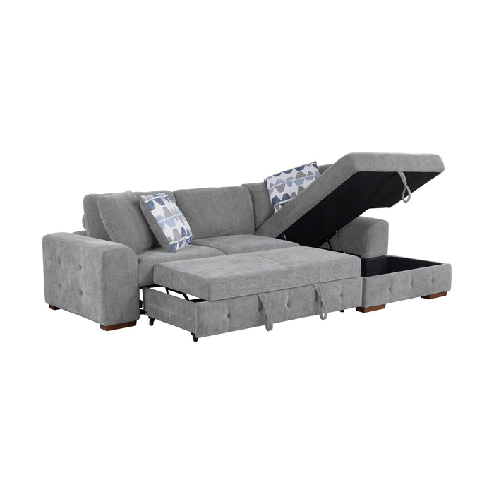 Homelegance Raife 3-Piece Sectional with Right Chaise and Ottoman