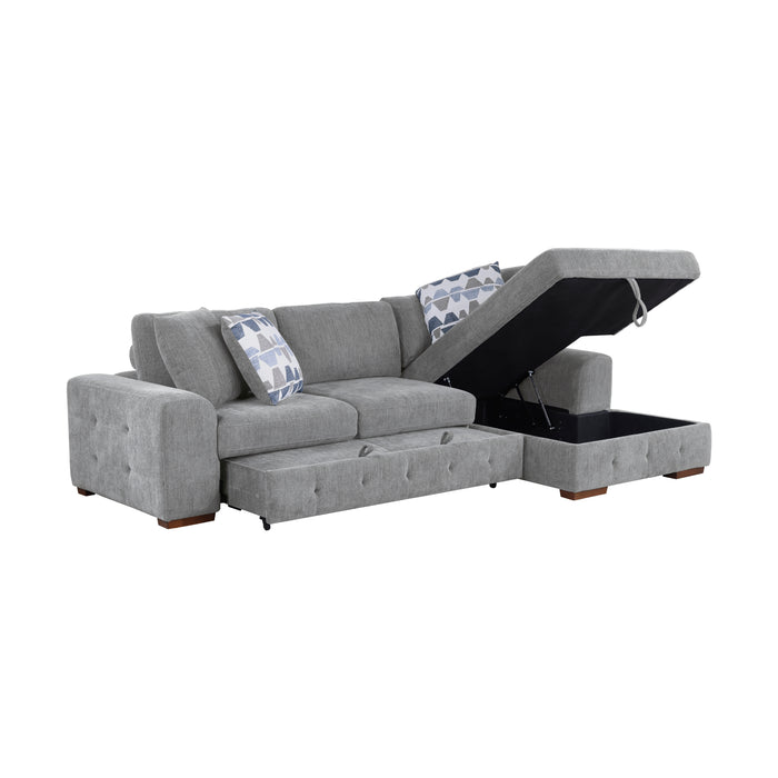 Homelegance Raife 3-Piece Sectional with Right Chaise and Ottoman