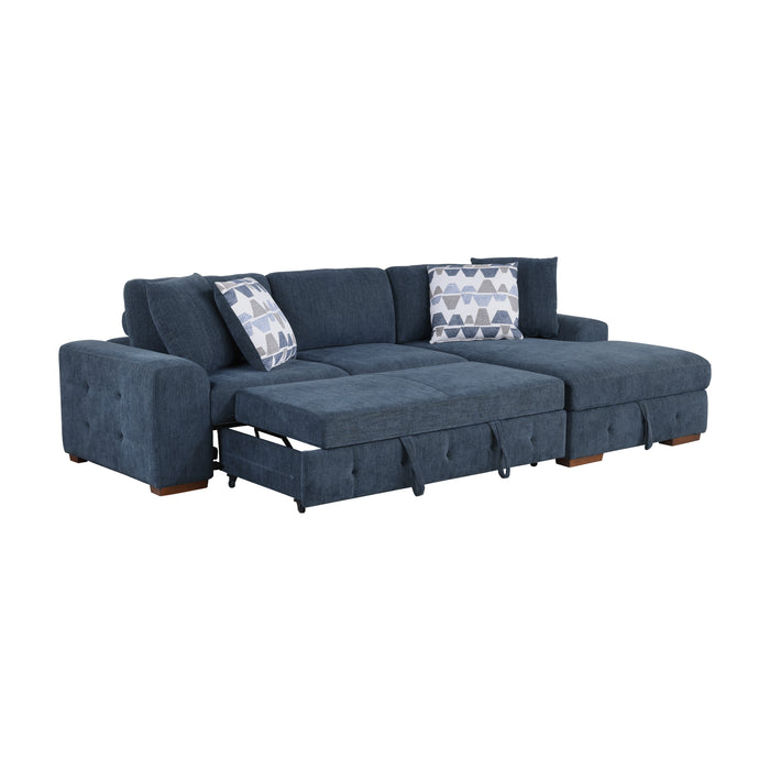 Homelegance Raife 3-Piece Sectional with Right Chaise and Ottoman