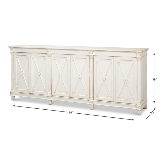 Sarreid  Marksman Sideboard Whitewash