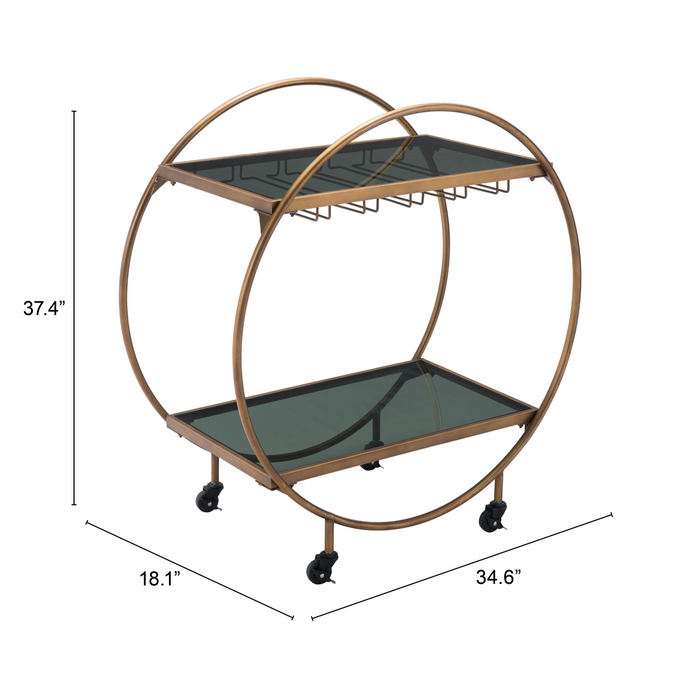 Zuo Modern Arc Bar Cart