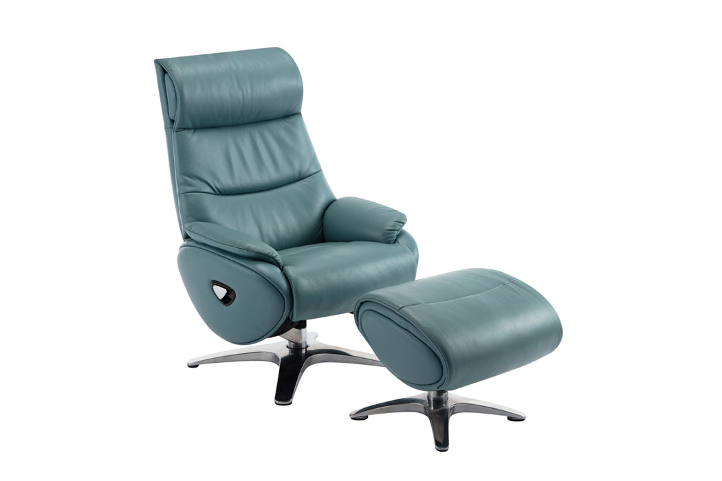 Barcalounger Adler Swivel Pedestal Recliner w/ Ottoman