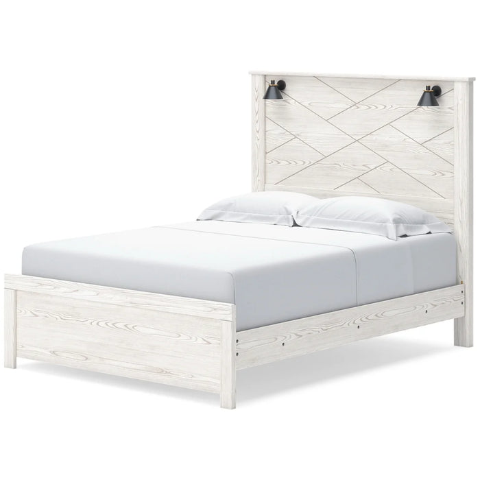 Ashley Gerridan White And Gray Panel Bedroom Set (4 PCS + 1)