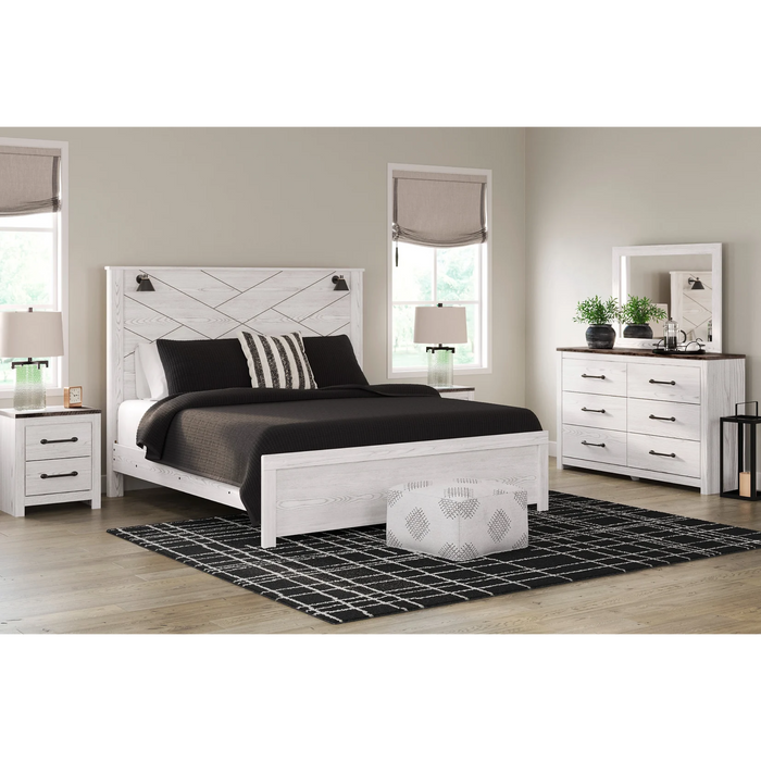 Ashley Gerridan White And Gray Panel Bedroom Set (4 PCS + 1)