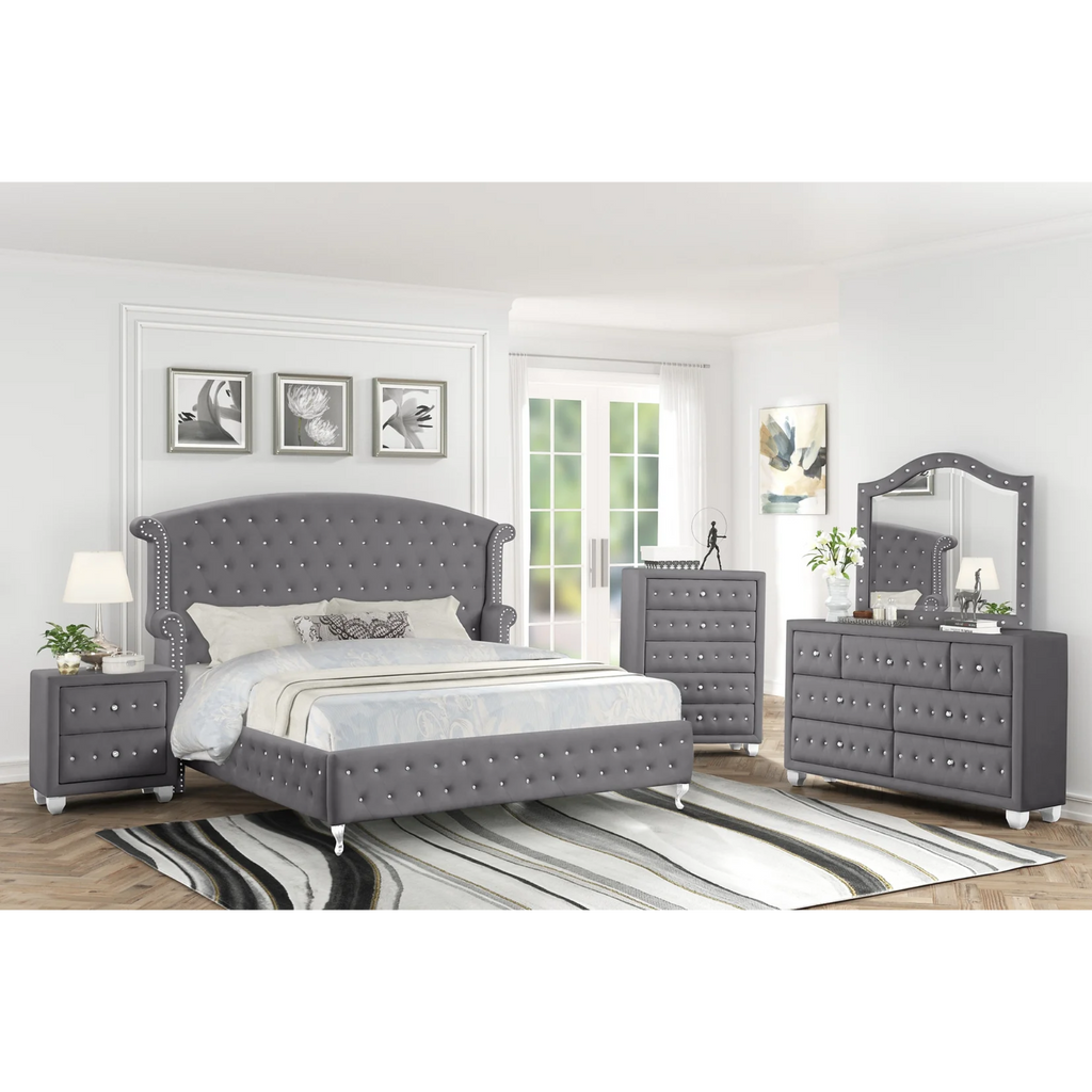 Olivia Bedroom Set (4 pcs + 1) — Gafer Furniture