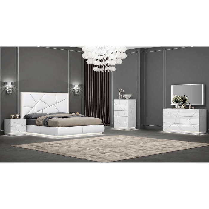 Lea Bedroom Set in White (Nightstand)