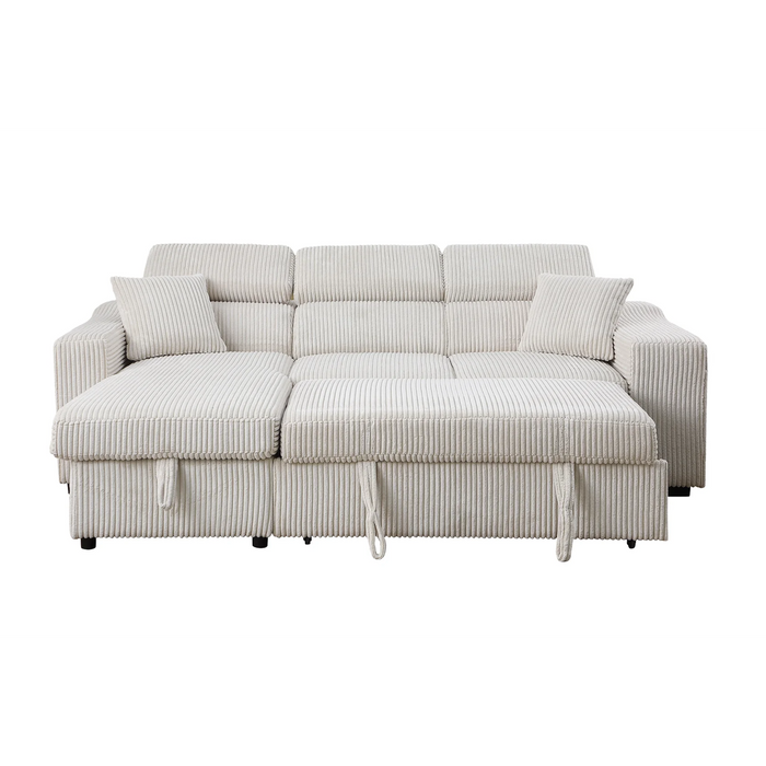 Bonaterra Beige Reversible Sectional with Chaise (Pillows Included)