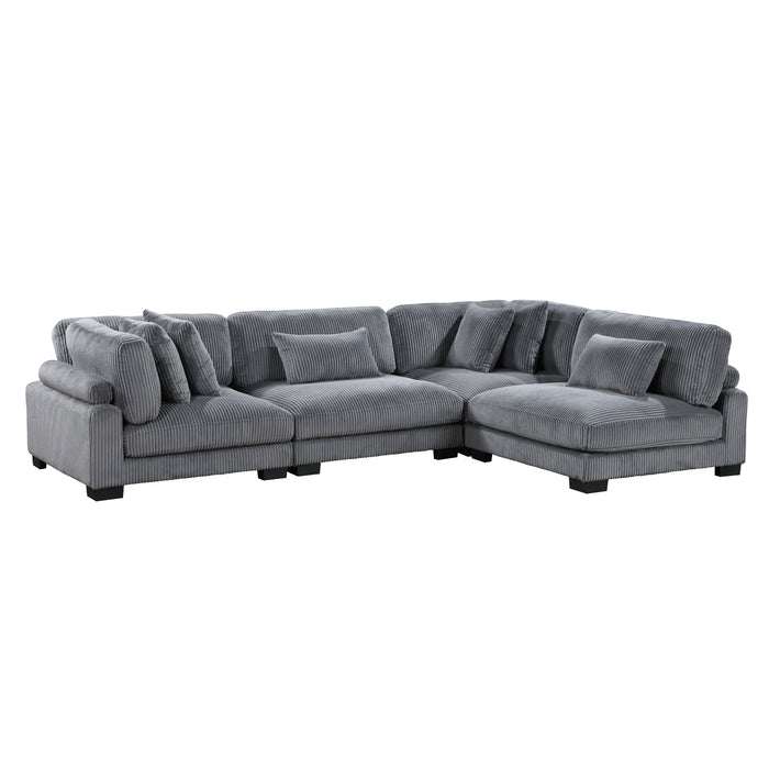 Homelegance Traverse 4-Piece Modular Sectional (6 Matching Pillows Included)