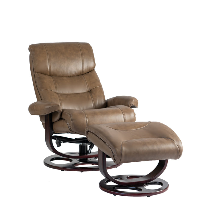 Barcalounger Dawson Swivel Pedestal Recliner w/Ottoman