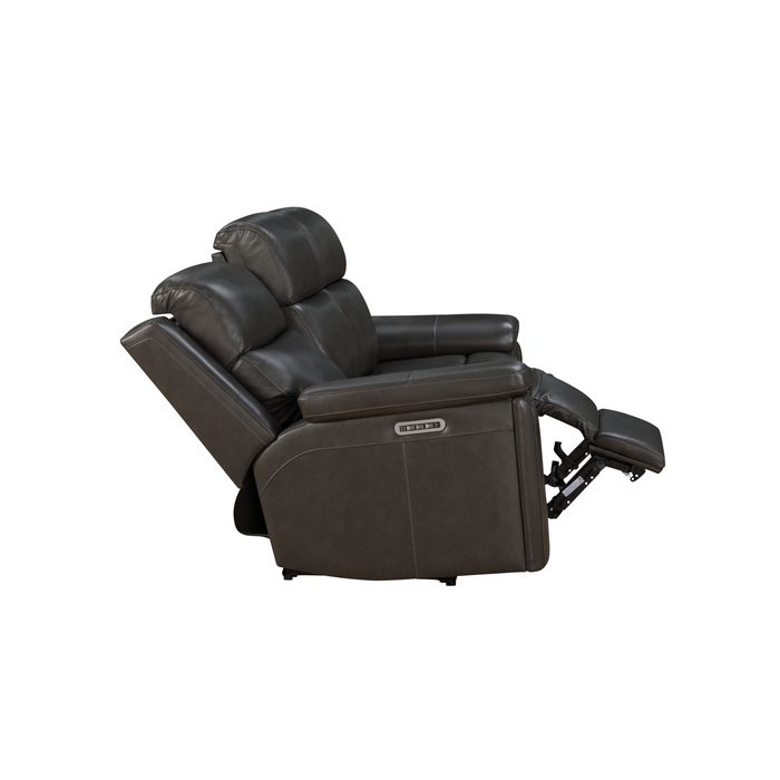 Barcalounger Leon Power Reclining Sofa w/Power Head Rests, Power Lumbar, Heat & Massage (Dropdown Table w/Smart Tabletop Control)