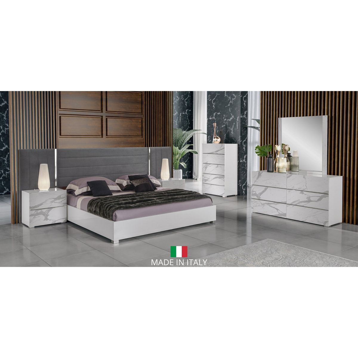 Nina Bedroom Set in White (4 PCS) New Era Innovations — Gafer Furniture