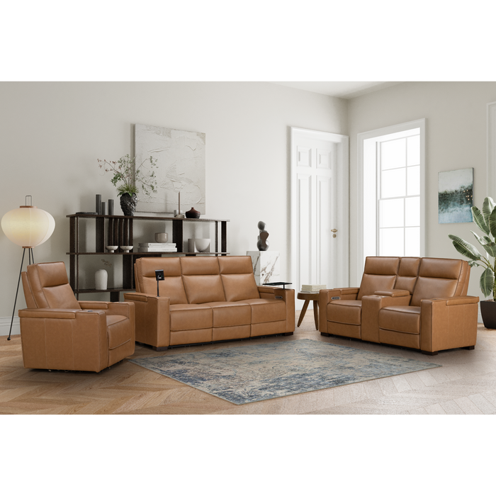 Barcalounger Odessey Power Reclining Console Loveseat w/Power Head Rests, Power Lumbar, Heat & Massage