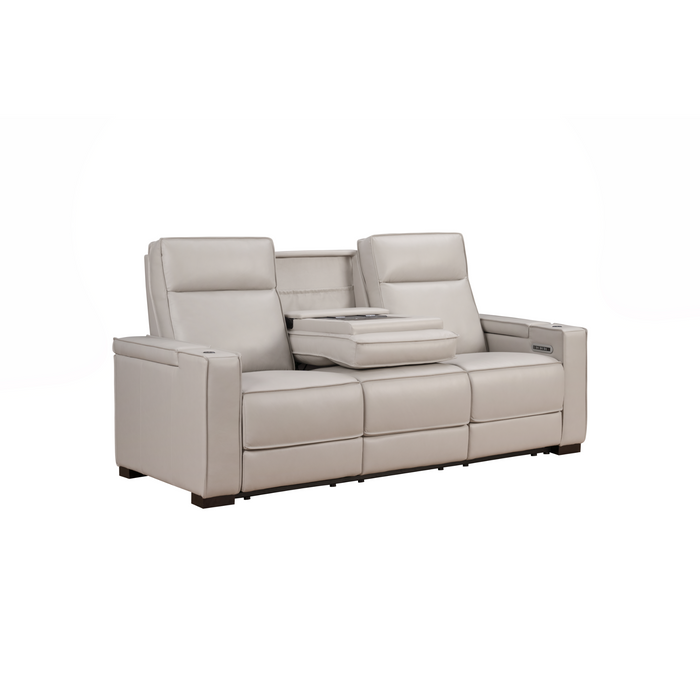 Barcalounger Odessey Power Reclining Sofa w/Power Head Rests, Power Lumbar, Heat & Massage (Dropdown Table w/Smart Tabletop Control)