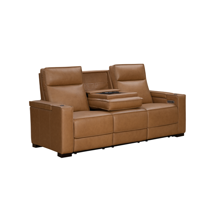 Barcalounger Odessey Power Reclining Sofa w/Power Head Rests, Power Lumbar, Heat & Massage (Dropdown Table w/Smart Tabletop Control)