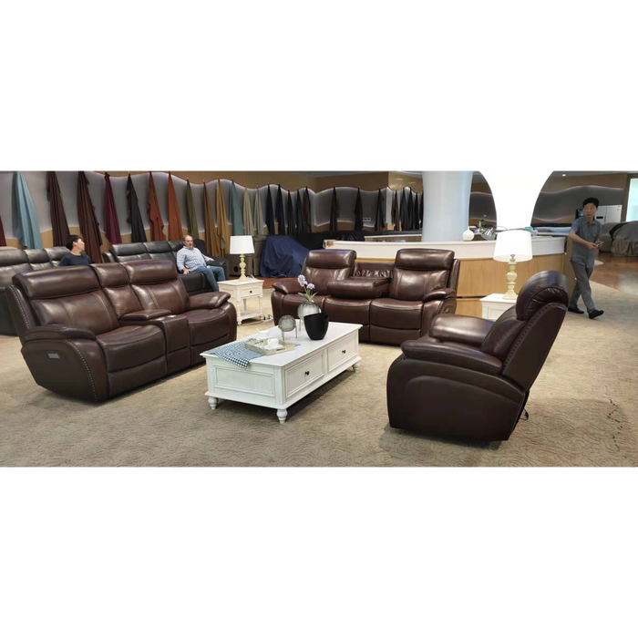 Barcalounger Sandover Power Reclining Sofa w/Power Head Rests, Power Lumbar & Drop Down Table (middle)