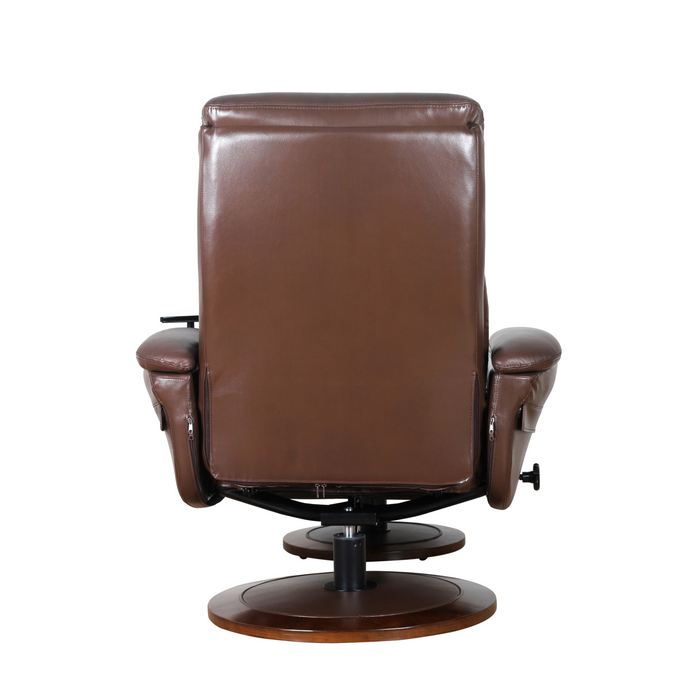 Barcalounger William Swivel Pedestal Recliner w/Storage Ottoman & Arm Table