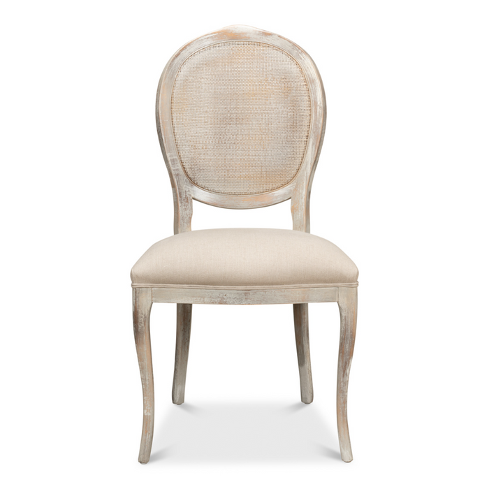 Sarreid Oval Cane Back Chair