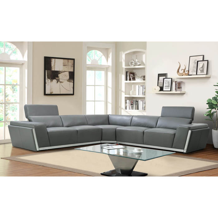 Domo 3Pcs Italian Leather Sectional