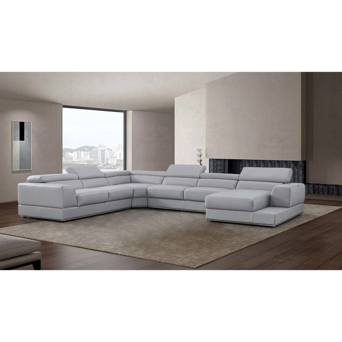 Pella RAF 4Pcs Reclining Italian Leather Sectional