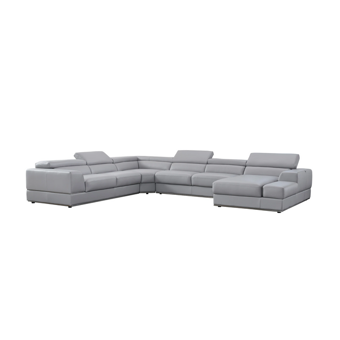 Pella RAF 4Pcs Reclining Italian Leather Sectional