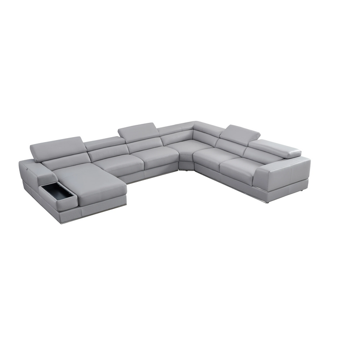 Pella LAF 4Pcs Reclining Italian Leather Sectional