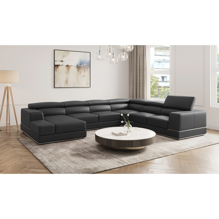 Pella LAF 4Pcs Reclining Italian Leather Sectional