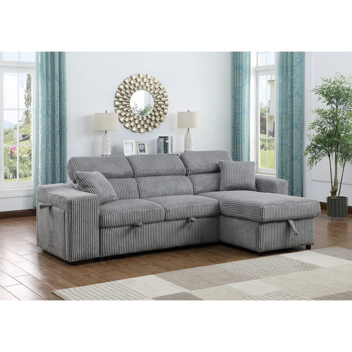 Bonaterra Beige Reversible Sectional with Chaise (Pillows Included)