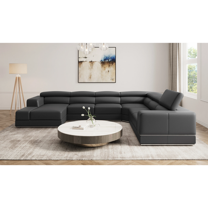 Pella LAF 4Pcs Reclining Italian Leather Sectional