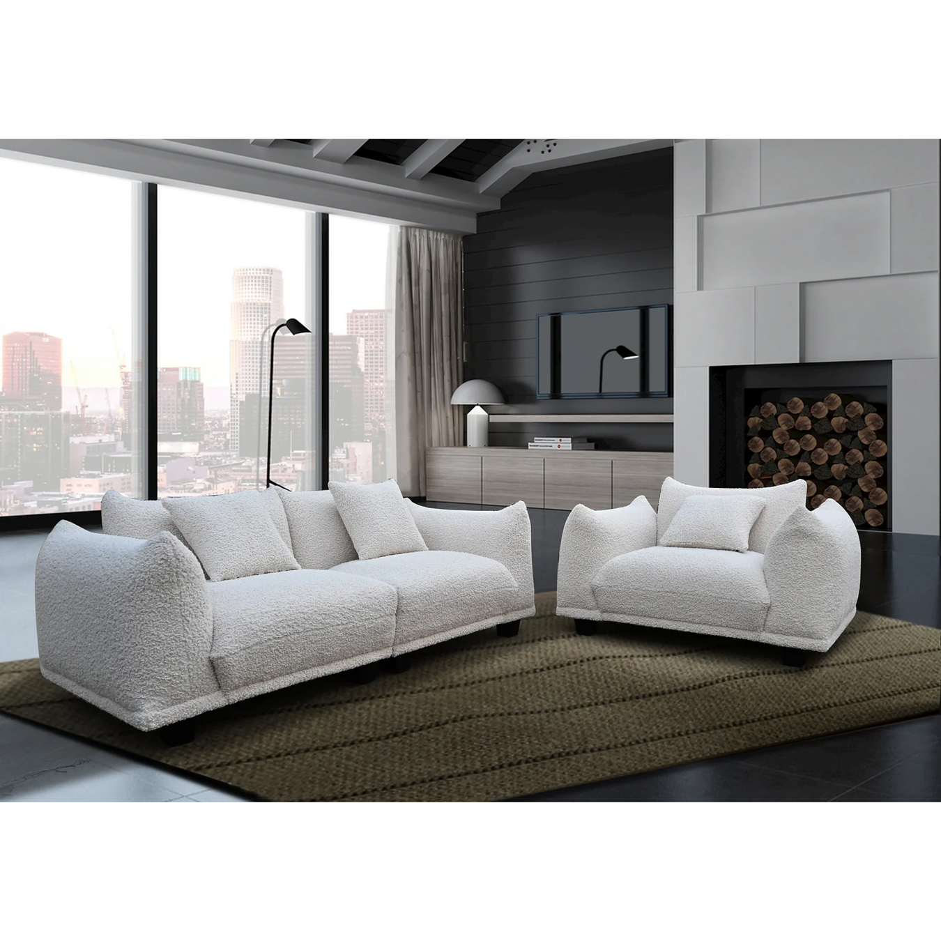 Glam Sofa & Loveseat Sets