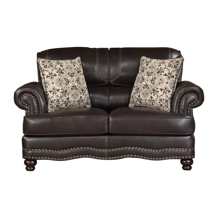 Homelegance Milford Loveseat (2 Decorative Pillows Included)