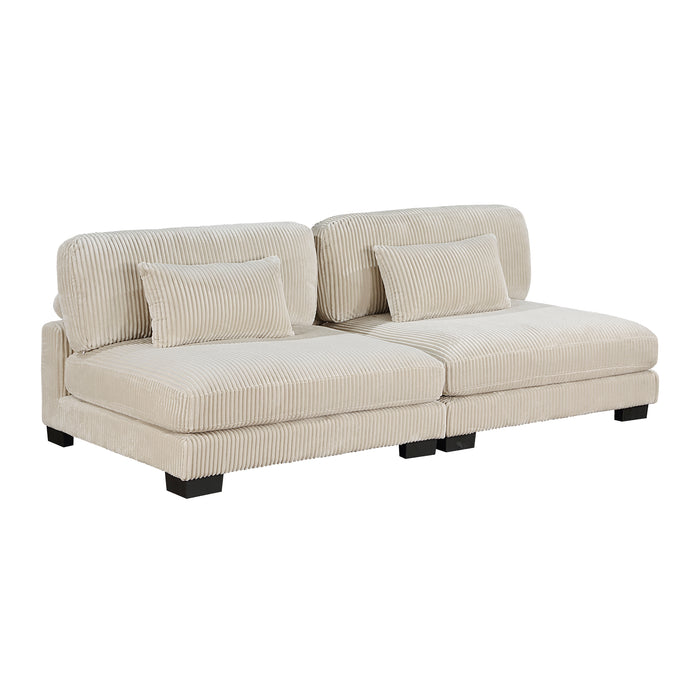 Homelegance Traverse 6-Piece Modular Sectional with Ottoman (7 Matching Pillows Included)